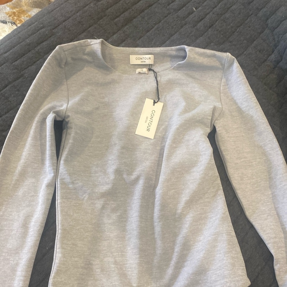 BNWT ARITZIA CONTOUR grey bodysuit XS
